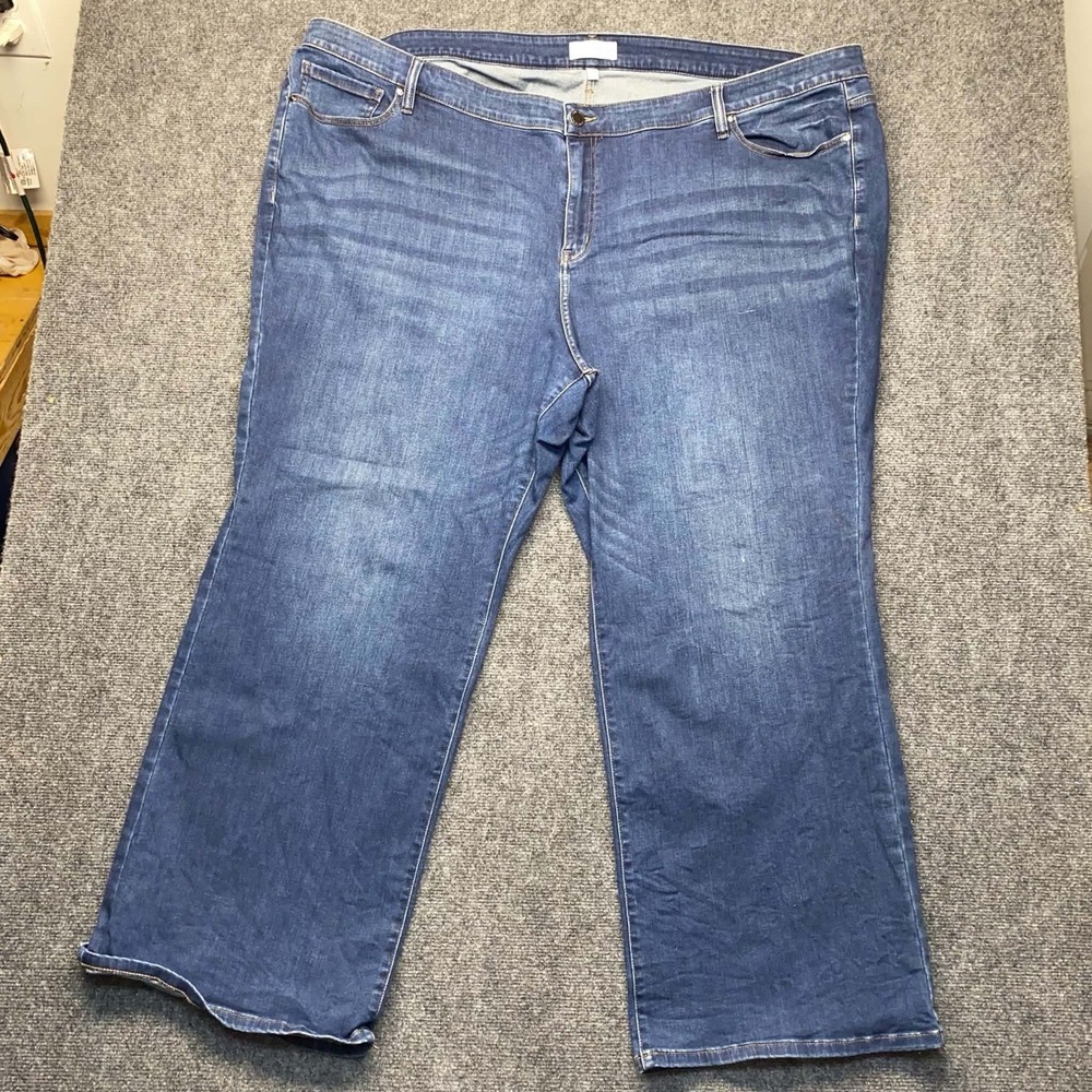 Lane Bryant Flex Magic Waistband Relaxed Fit Mid Rise Straight Jeans 34/36 Plus